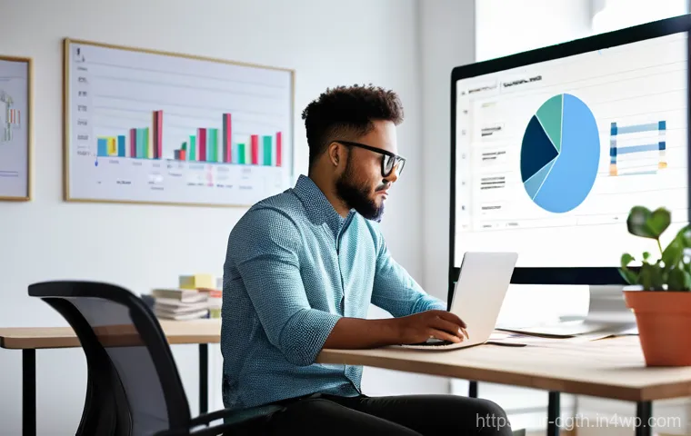 디지털 노마드가 되기 위한 재정 계획 - **Prompt: The Digital Nomad's Budget Blueprint**
"A wide shot of a focused digital nomad, a youn...