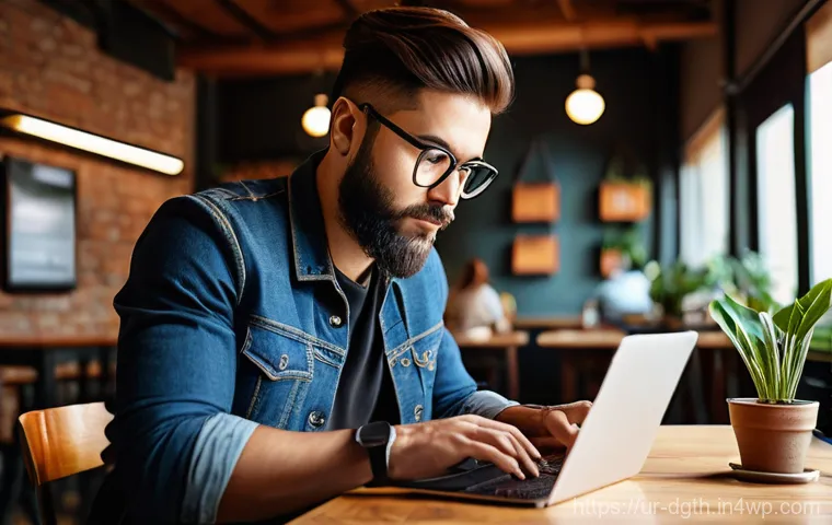 디지털 노마드가 되기 위한 재정 계획 - **Prompt: The Digital Nomad's Budget Blueprint**
    "A wide shot of a focused digital nomad, a youn...
