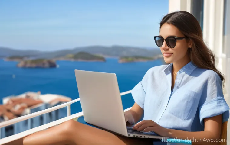 디지털 노마드로 일하는 법에 대한 FAQ - **Prompt 2: Financial Planning and Remote Work Success**
    "A confident and happy individual, dres...