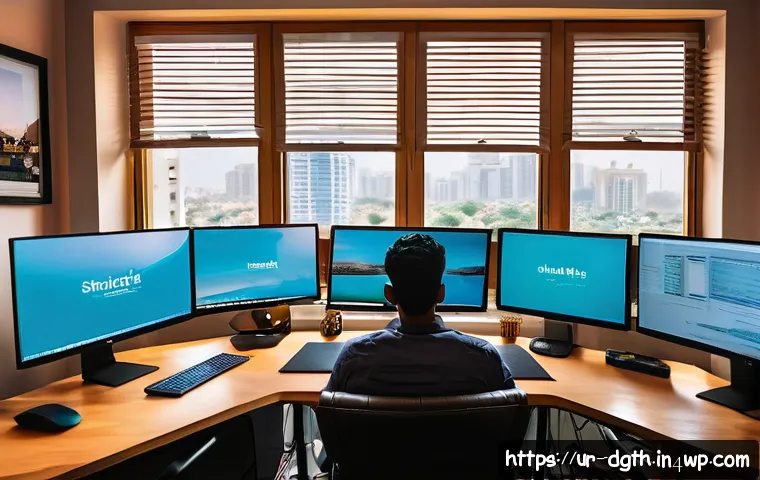 디지털 노마드의 커리어 포지셔닝 - A vibrant digital nomad workspace featuring a young South Asian man working on web development proje...